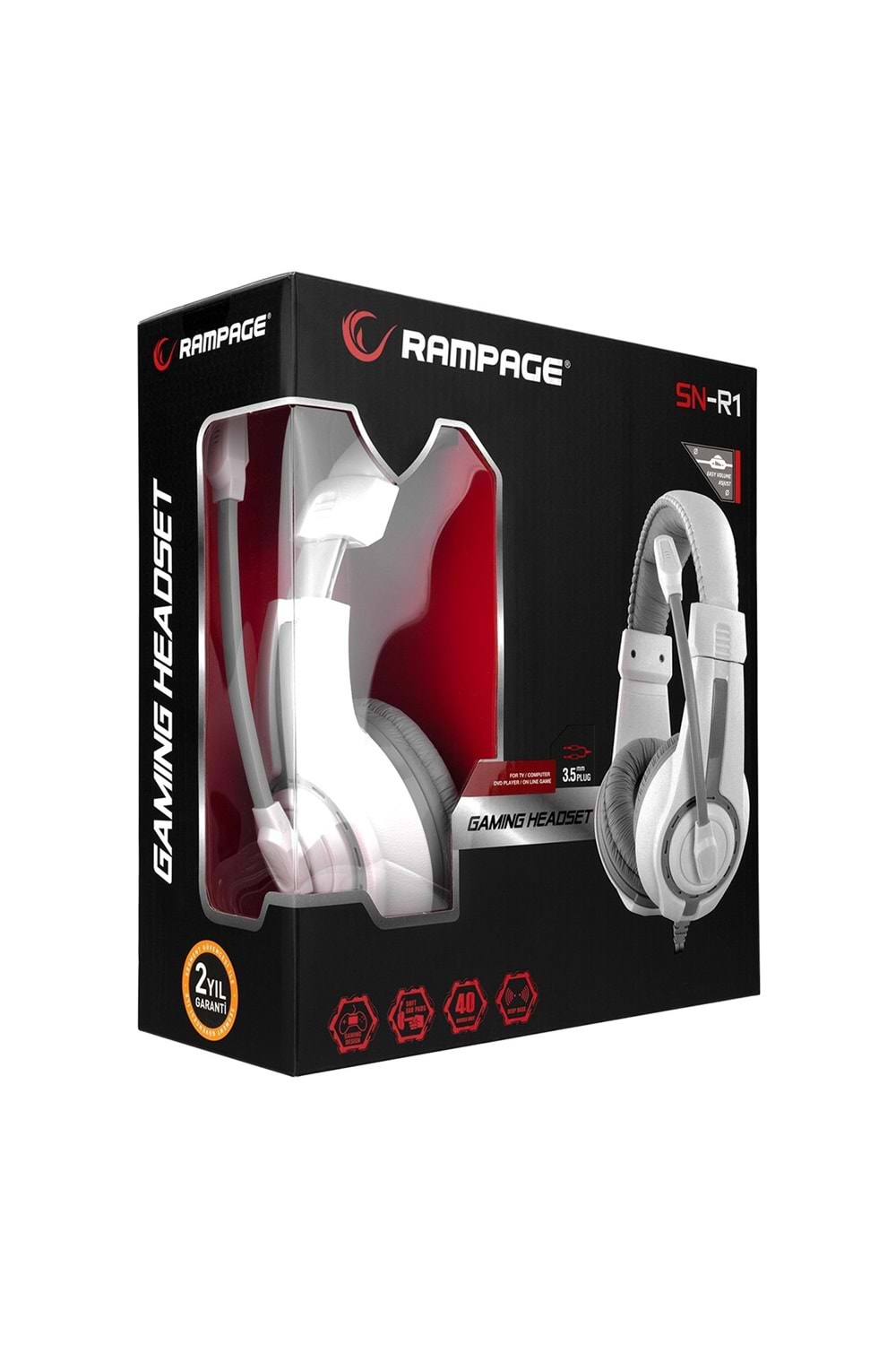 Rampage SN-R1 Beyaz/Siyah Oyuncu Mikrofonlu Kulaklık