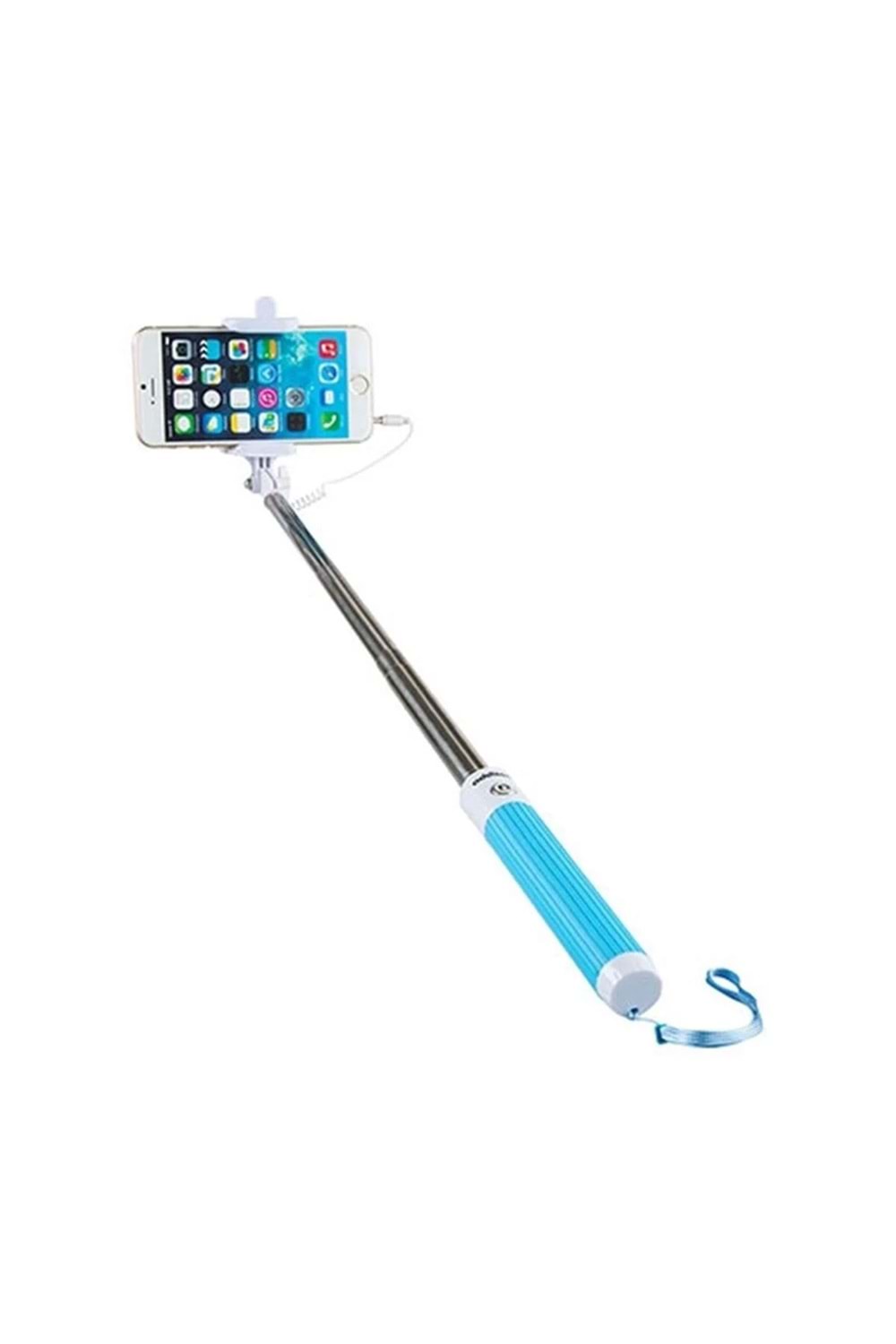 Addison AD-S33 Kablolu Beyaz/Mavi Selfie Çekim Çubuğu