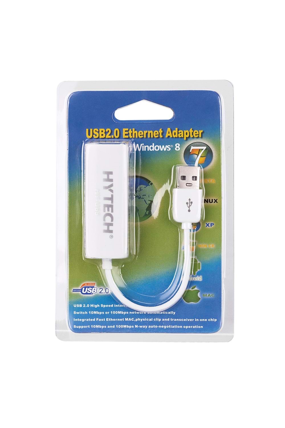 GABBLE GAB-ULAN20 USB 2.0 to RJ45 Win10 Uyumlu Ethernet Çevirici