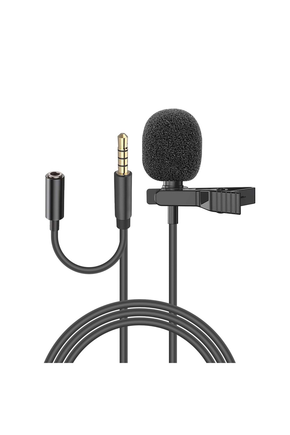 Snopy SN-MTK25 Lavalier Tiktok&Youtube Yaka Mikrofonu Siyah 3.5 Aux