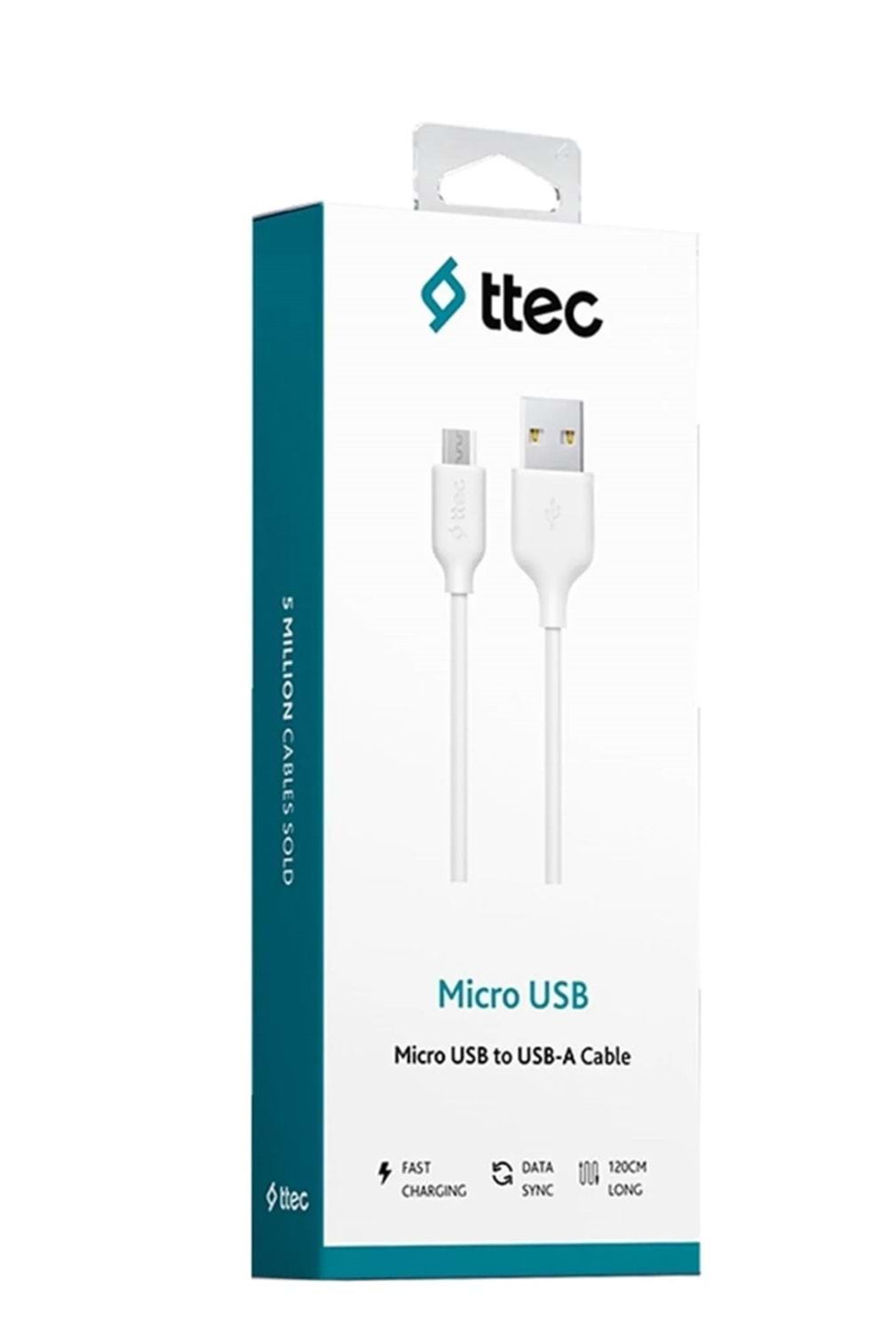 TTEC 2DK7530B MICRO USB BEYAZ SARJ KABLOSU