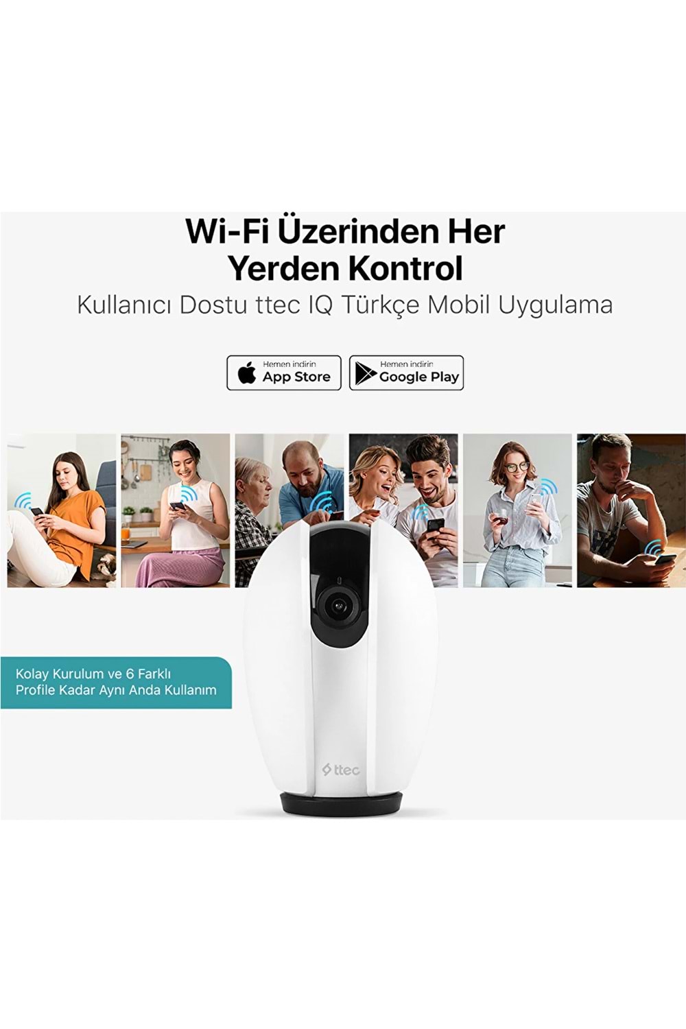 TTEC Wizi Pro Full Hd 360 Derece Tak Çalıştır Wi-fi Akıllı Kamera