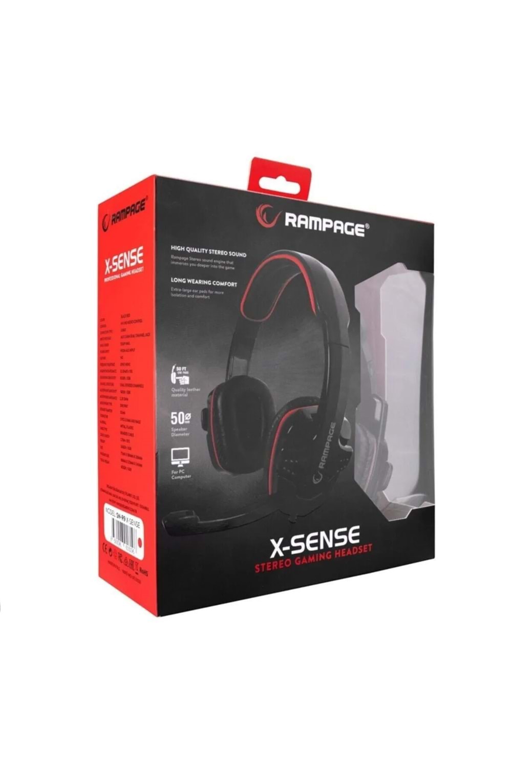 Rampage SN-R9 X-Sense Siyah/Kırmızı Gaming Oyuncu Mikrofonlu Kulaklık