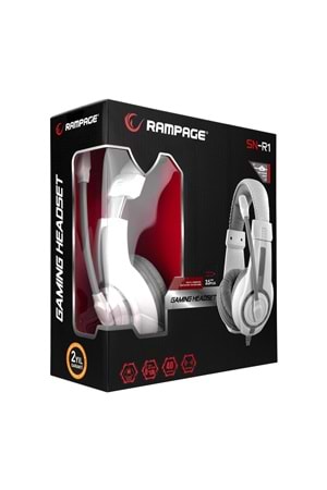 Rampage SN-R1 Beyaz/Siyah Oyuncu Mikrofonlu Kulaklık