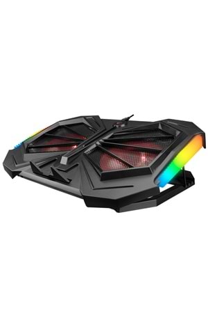 Addison Rampage AD-RC11 SPIDER Siyah 2 Fan 2 USB RGB Işıklı 15-17 Notebook Soğutucu Stand