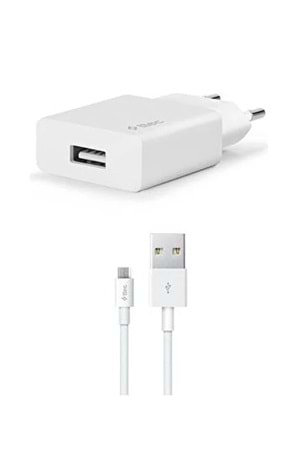 TTEC 2SCS20MB SMARTCHARGER BEYAZ SEYAHAT SARJ ALETI 2.1A + MICRO USB KABLO