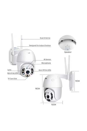 APRONX APX-WP70 3MP 2.8mm 8 LED WİFİ PTZ